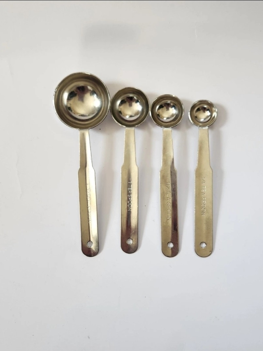 Stainless Steel Nesting Measuring Spoons Set of 4 Vintage